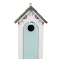 Maison d'oiseau Blanc Gris 15x10x22 cm