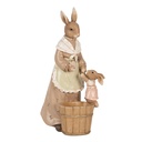 Flower Pot Inside Rabbit Brown Pink 13x10x24 cm