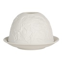 Portacandele Bianco Ø 12x8 cm