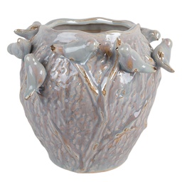 [6TE0586] Vaso Porta Pianta Blu Ø 25x20 cm