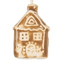 Décoration pendante d'un Maison Marron Blanc 4x4x7 cm