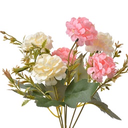 [6PL0266] Artificial Flower Pink White 15x10x30 cm