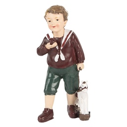 [6PR5730] Décoration de Noël Enfant Marron Vert 6x5x15 cm