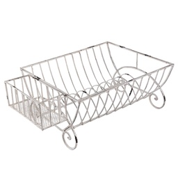 [6Y2622] Abtropfgestell Weiß 42x29x17 cm