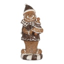 Decoration Gingerbread man Brown White 8x8x20 cm