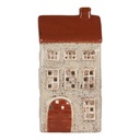 Porte-lampes de Noël Chalet Beige Marron 12x8x24 cm