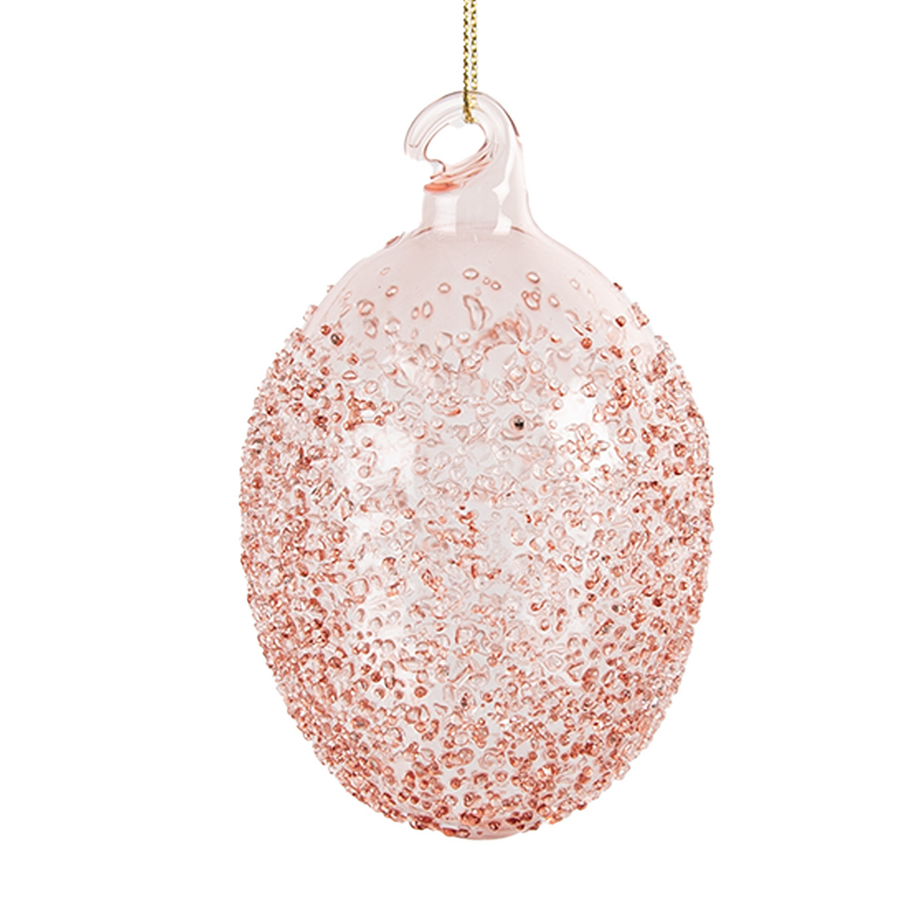 Decoration pendant egg Pink Ø 6x9 cm