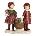 Décoration de Noël Enfants Rouge Vert 11x6x12 cm