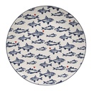 Grande assiette Blanc Bleu Ø 26x2 cm