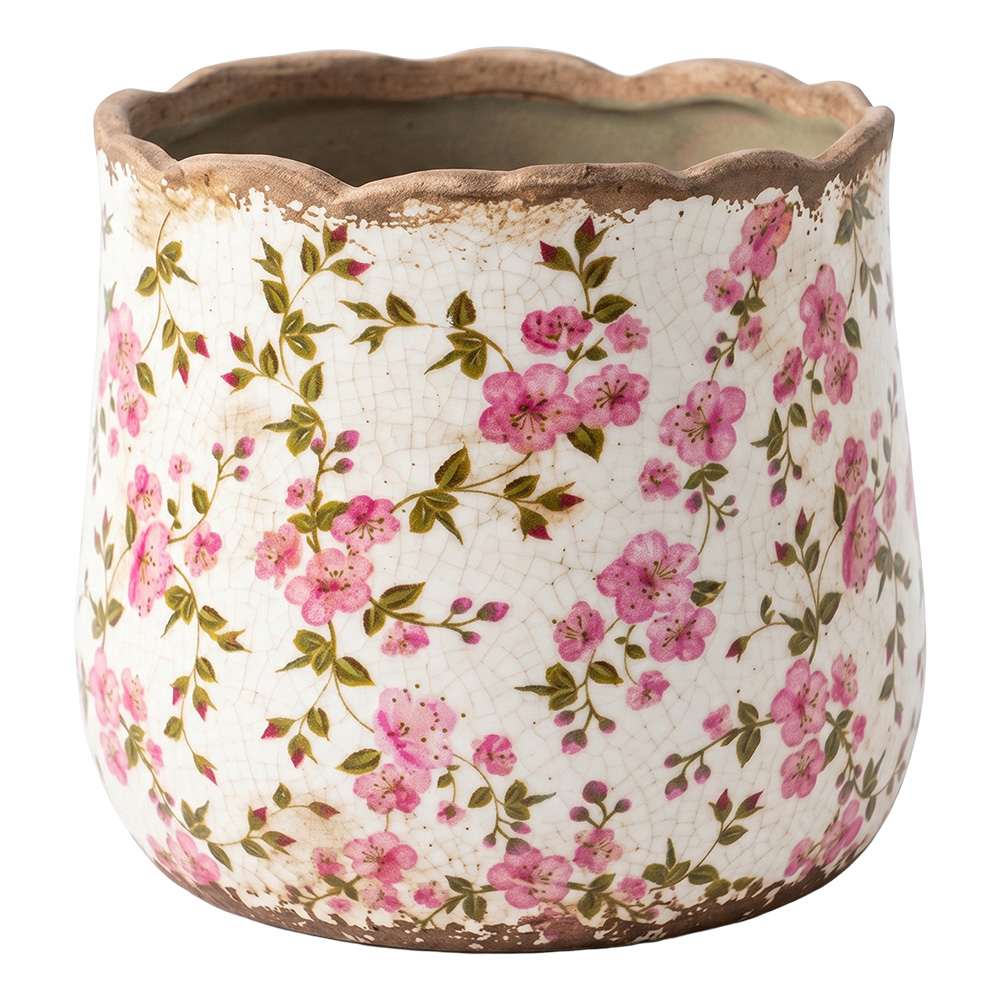 Flower Pot Inside Beige Pink Ø 11x10 cm