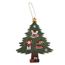 Deko Anhänger Weihnachtsbaum Grün Rot 32x2x39 cm