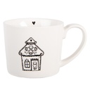 Becher Weiß Schwarz 12x8x7 cm / 275 ml
