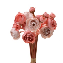 [6PL0327] Fiore artificiale mazzo rose Rosa Ø 10x27 cm