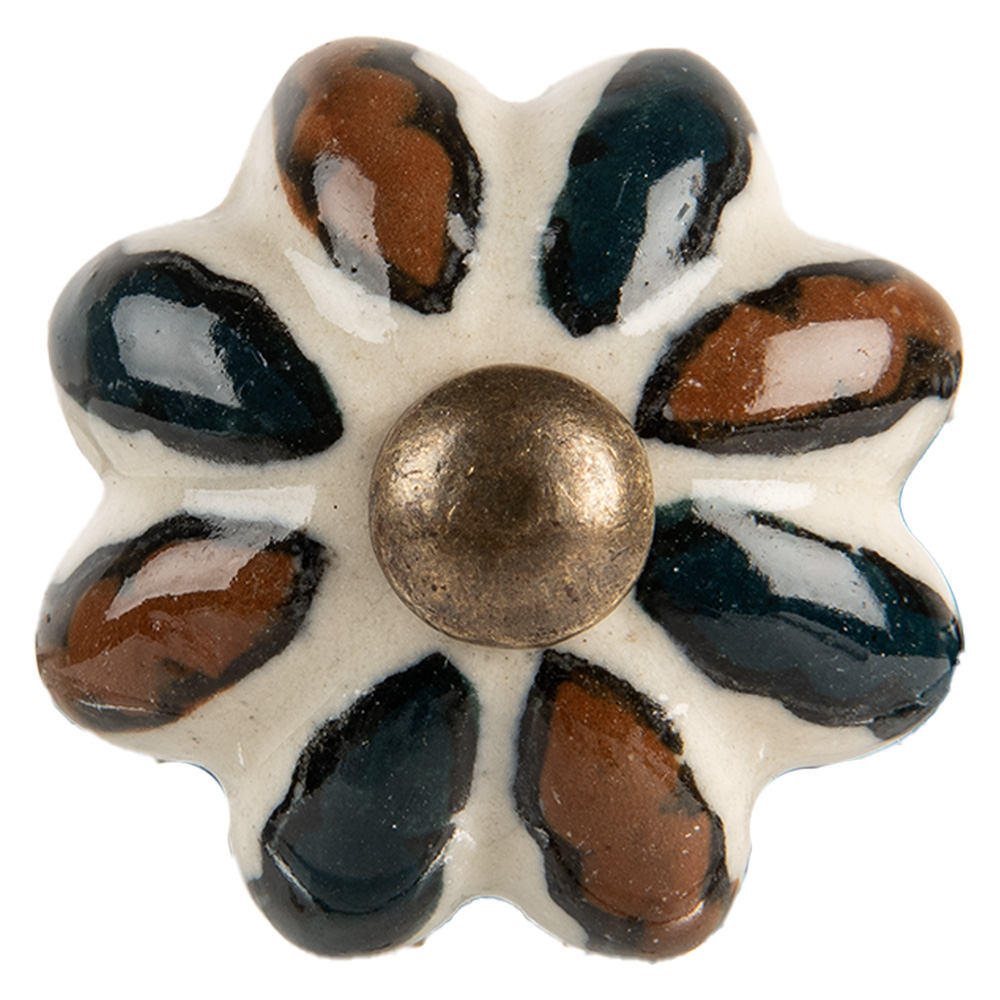 Doorknob Beige Green Ø 3x3 cm / S4 cm