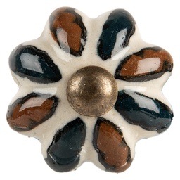 [66053] Türknopf Beige Grün Ø 3x3 cm / S4 cm