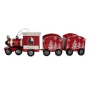 Decoration Train Red White 64x13x21 cm