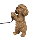Tischlampe Hund Goldfarbig 11x13x23 cm E14/max 1x40W