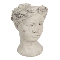 [6TE0307] Blumentopf für Innen Grau, Braun 18x17x25 cm