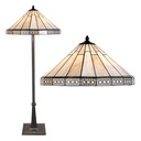 Floor Lamp Tiffany Beige Ø 50x164 cm E27/max 2x60W