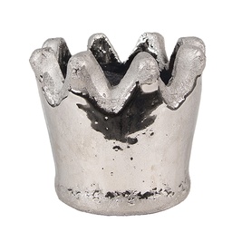 [6TE0540S] Pot de fleurs d`intérieur Couleur argent Ø 12x10 cm