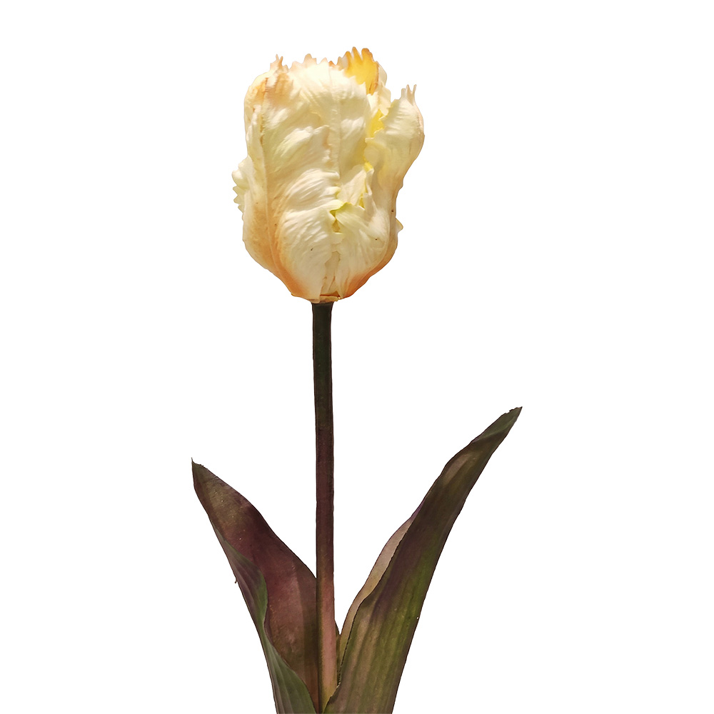 Branche de décoration avec fleurs Beige Vert 42 cm