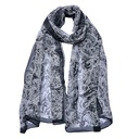 Schal Damen Muster Grau 50x160 cm