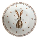 Crockery Breakfast Plates Beige, Brown Ø 20x2 cm
