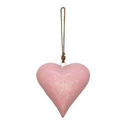 [6Y4814L] Decorative Hanger Heart Pink 20x6x20 cm