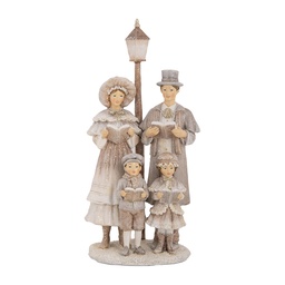 [6PR5652] Décoration Chorale de Noël Beige 15x11x29 cm
