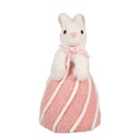 Decoration Statue Rabbit White Pink Ø 12x21 cm