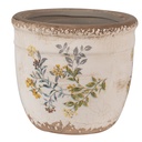 Pot de fleurs d'intérieur Beige Jaune Ø 13x11 cm