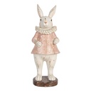 Image de décoration Lapin Beige Rose 11x10x29 cm