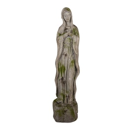 [5PR0182] Décoration Statue Marie Beige 15x15x67 cm