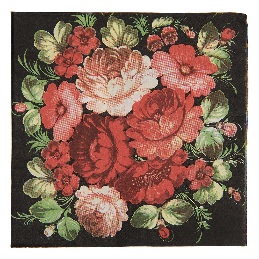 Paper napkins Black Green 33x33 cm (20)