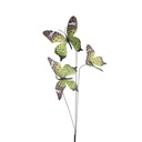 Decoration Branch with butterflies Green Brown 10x10x65 cm