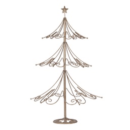 [5Y1267] Décoration de Noël Sapin de Noël Couleur or Ø 46x75 cm