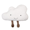 Cushion filled White Brown 55x30x4 cm