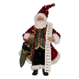 [66324] Weihnachtsdeko Weihnachtsmann Rot 16x8x28 cm