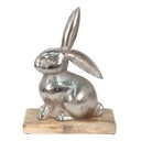 Decoration Statue Rabbit Silver 21x11x28 cm