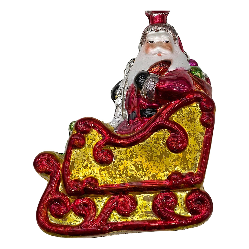 Weihnachtsanhänger Goldfarbig Rot 10 cm