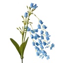 Branche de décoration avec fleurs Bleu Vert 15x6x80 cm