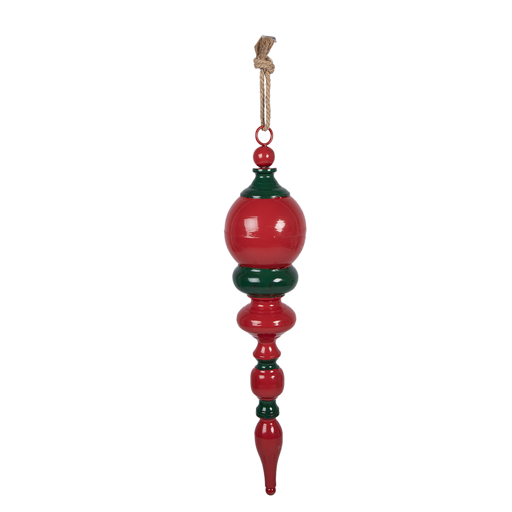 Pendentif de décoration Noël Rouge Vert Ø 14x70 cm