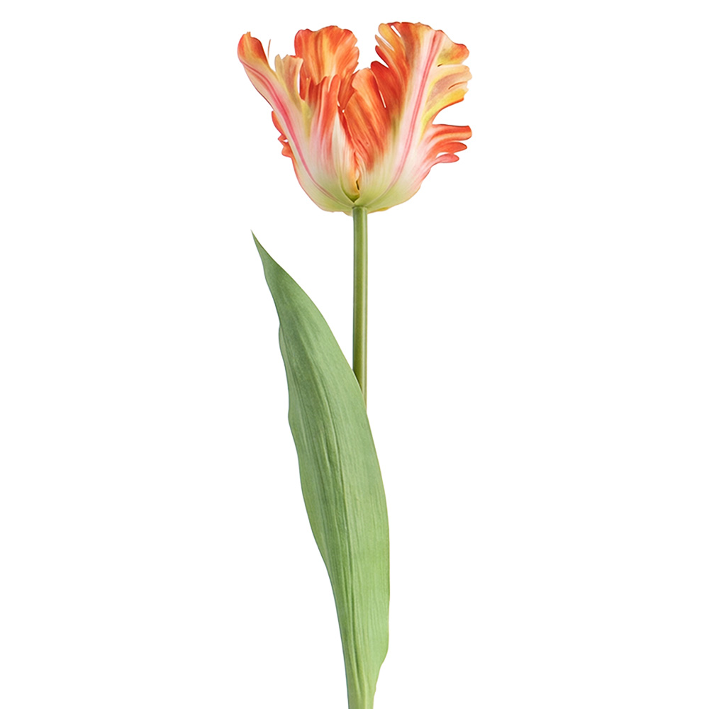 Decorative Artificial Branch with flowers Orange Green 61 cm