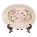 Dekoration Teller Beige Rosa 25x18x2 cm