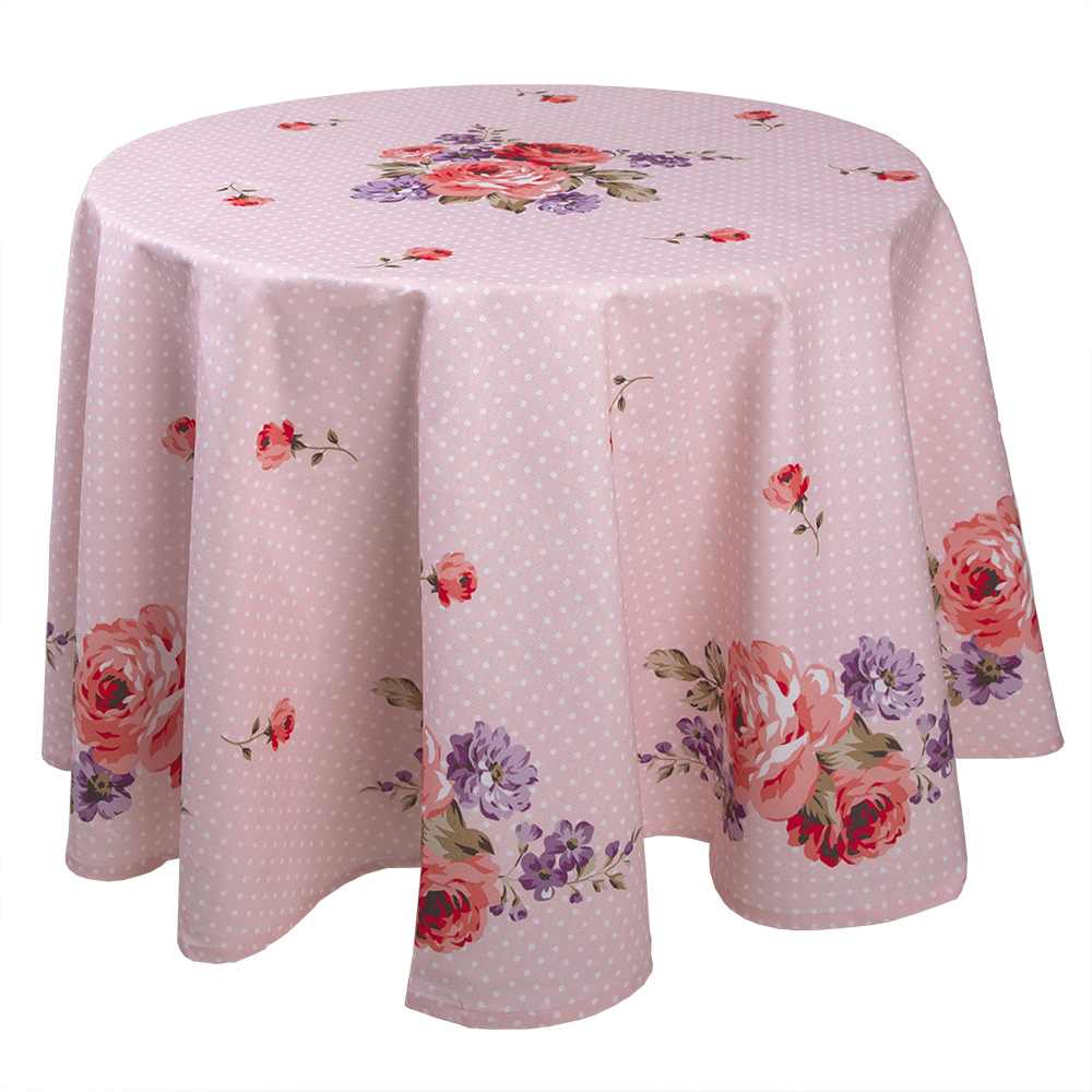 Round Tablecloth Pink, Violet Ø 170 cm