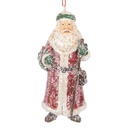Decorazione pendente Babbo Natale Rosso Bianco 5x4x12 cm