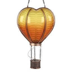 [6LMS0002] Décoration ballon sur l'énergie solaire Orange 15x9x17/45 cm