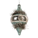 Boule de Noël Bleu Couleur argent Ø 7x13 cm
