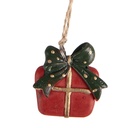 Dekoration Anhänger Geschenkbox Rot Grün 4x1x4 cm