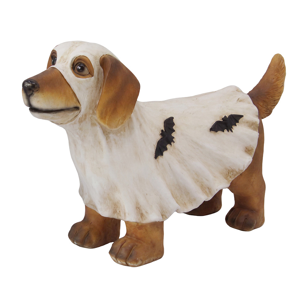 Deko Hund Braun Weiß 69x21x42 cm